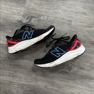 New Balance Fresh Foam Arishi V4 Lace Up Black Red Sneakers Size 4